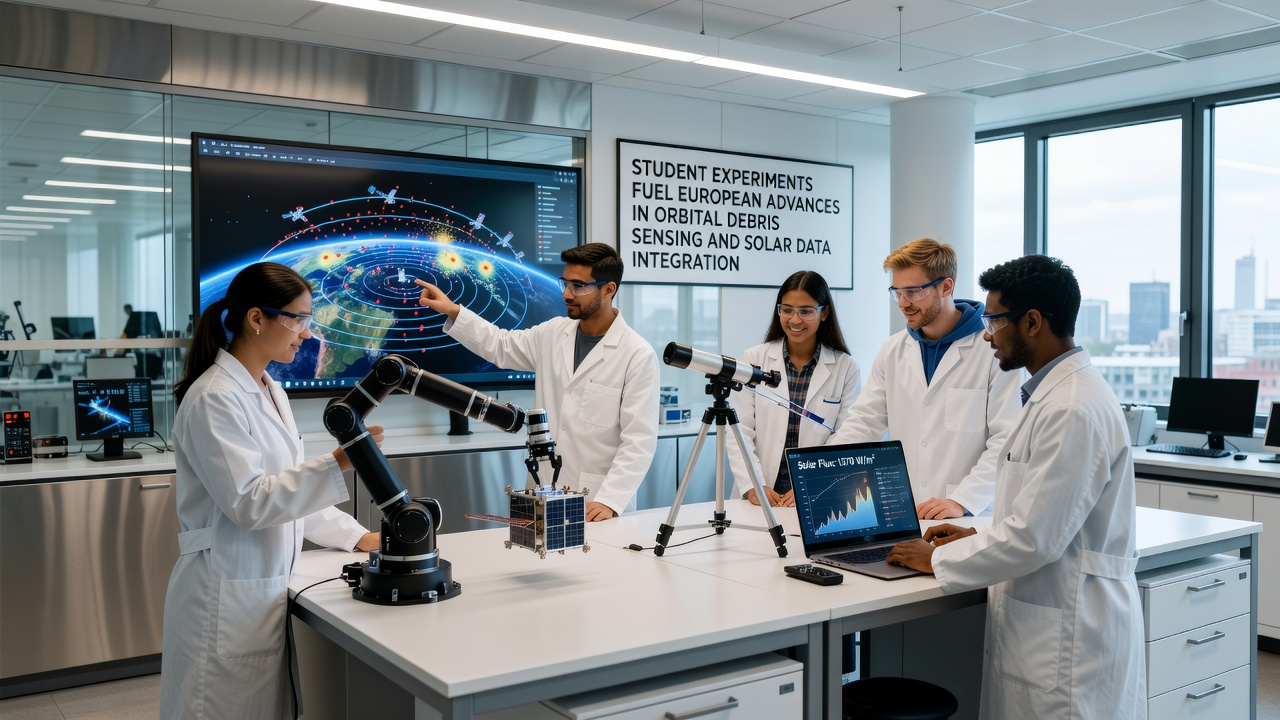 Solar data integration setup used in student orbital experiments